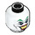 LEGO blanc The Joker avec Lime Green Vest Diriger (Goujon de sécurité) (10331 / 99791)