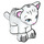 LEGO blanc tigre Cub avec grise Rayures et Pink Oreilles (14734 / 67400)