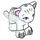 LEGO White Tiger with Gray Stripes and Pink Ears (14734 / 67400)