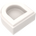 LEGO Weiß Fliese 1 x 1 Hälfte Oval (24246 / 35399)