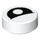 LEGO White Tile 1 x 1 Round with Lidded Eye and Centered Pupil (35380 / 73809)