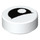 LEGO White Tile 1 x 1 Round with Lidded Eye and Off-Center Pupil (19395 / 98138)
