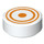 LEGO White Tile 1 x 1 Round with Orange Circles (30671 / 98138)