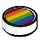 LEGO White Tile 1 x 1 Round with Six Rainbow Stripes (35380 / 68350)