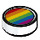LEGO Weiß Fliese 1 x 1 Runden mit Six Rainbow Streifen (35380 / 68350)