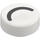 LEGO Blanc Tuile 1 x 1 Rond avec Smile Noir Line (35380 / 102764)