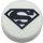 LEGO Biały Gładka płytka 1 x 1 Okrągły z Superman logo (36647 / 98138)