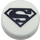 LEGO Weiß Fliese 1 x 1 Runden mit Superman Logo (36647 / 98138)