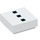 LEGO White Tile 1 x 1 with 3 Small Black Squares In Line with Groove (3070 / 21070)