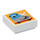 LEGO blanc Tuile 1 x 1 avec Oiseau sur planche à roulette avec rainure (3070 / 101654)