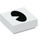 LEGO White Tile 1 x 1 with Black Oval with Slice Removed with Groove (3070 / 80919)