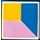 LEGO White Tile 1 x 1 with Blue, Yellow and Pink with Groove (3070)
