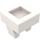 LEGO Weiß Fliese 1 x 1 mit Clip (Kein Schnitt in der Mitte) (2555 / 12825)