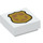 LEGO White Tile 1 x 1 with Gold Police Badge with Groove (3070 / 69047)