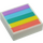 LEGO Bianco Piastrella 1 x 1 con Rainbow con scanalatura (3070 / 48272)