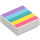 LEGO White Tile 1 x 1 with Rainbow with Groove (3070 / 48272)