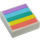 LEGO White Tile 1 x 1 with Rainbow with Groove (3070 / 48272)