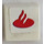 LEGO White Tile 1 x 1 with Santander Logo Sticker with Groove (3070)