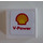 LEGO Wit Tegel 1 x 1 met Shell logo en &#039;V-Power&#039; Sticker met groef (3070)