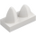 LEGO Blanco Plana 1 x 2 con 2 Vertical Dientes (15209)