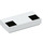 LEGO White Tile 1 x 2 with Black Squares with Groove (3069 / 47146)