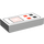 LEGO Weiß Fliese 1 x 2 mit Computer mit Nut (3069)