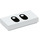 LEGO Weiß Fliese 1 x 2 mit Foo Augen mit Nut (3069 / 76905)