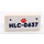 LEGO White Tile 1 x 2 with &#039;HLC-0637&#039; and Dog Paw Sticker with Groove (3069)