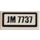 LEGO White Tile 1 x 2 with &#039;JM 7737&#039; Sticker with Groove (3069)