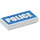 LEGO White Tile 1 x 2 with Police (Preprinted) with Groove (3069 / 93073)
