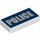 LEGO White Tile 1 x 2 with Police (Preprinted) with Groove (3069 / 93073)