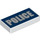 LEGO Weiß Fliese 1 x 2 mit Polizei (Preprinted) mit Nut (3069 / 93073)