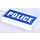 LEGO White Tile 1 x 2 with Police (Preprinted) with Groove (3069 / 93073)