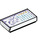 LEGO Weiß Fliese 1 x 2 mit Purple Baby Drachen mit Nut (3069 / 26709)