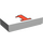 LEGO blanc Tuile 1 x 2 avec rouge &#039;1&#039; avec rainure (3069)