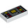 LEGO White Tile 1 x 2 with Red &amp; Yellow Controls with Groove (3069 / 68418)