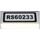 LEGO White Tile 1 x 2 with RS60233 Sticker with Groove (3069)