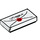LEGO Weiß Fliese 1 x 2 mit Sealed Envelope (mit Schrift) mit Rille (3069 / 83608)