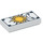LEGO Weiß Fliese 1 x 2 mit Tarot Card (Sun) mit Nut (3069 / 12648)