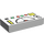 LEGO Weiß Fliese 1 x 2 mit Telemetry Computer mit Nut (3069)