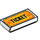 LEGO Weiß Fliese 1 x 2 mit Ticket mit Nut (3069 / 33979)