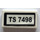 LEGO White Tile 1 x 2 with TS 7498 License Plate Sticker with Groove (3069)
