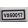 LEGO Wit Tegel 1 x 2 met &#039;VS60017&#039; Sticker met groef (3069)