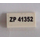 LEGO blanc Tuile 1 x 2 avec &#039;ZP 41352&#039; Autocollant avec rainure (3069)