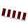 LEGO Weiß Fliese 1 x 3 mit 5 Dark rot Streifen (1546 / 63864)