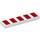 LEGO Weiß Fliese 1 x 4 mit 5 rot Breit Streifen (2431 / 47216)
