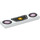 LEGO Hvit Tile 1 x 4 med Headlights og Blomst (2431 / 78762)