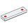 LEGO White Tile 1 x 4 with Two Red Dots (2431)