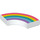 LEGO Weiß Fliese 2 x 2 Gebogen Ecke mit Coral, Gelb, Turquoise, Azure, und Lavender Rainbow (27925 / 62266)