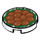 LEGO Weiß Fliese 2 x 2 Runden mit 12 Chinese Lion&#039;s Kopf Meatballs auf Green mit unterem Bolzenhalter (14769 / 49924)